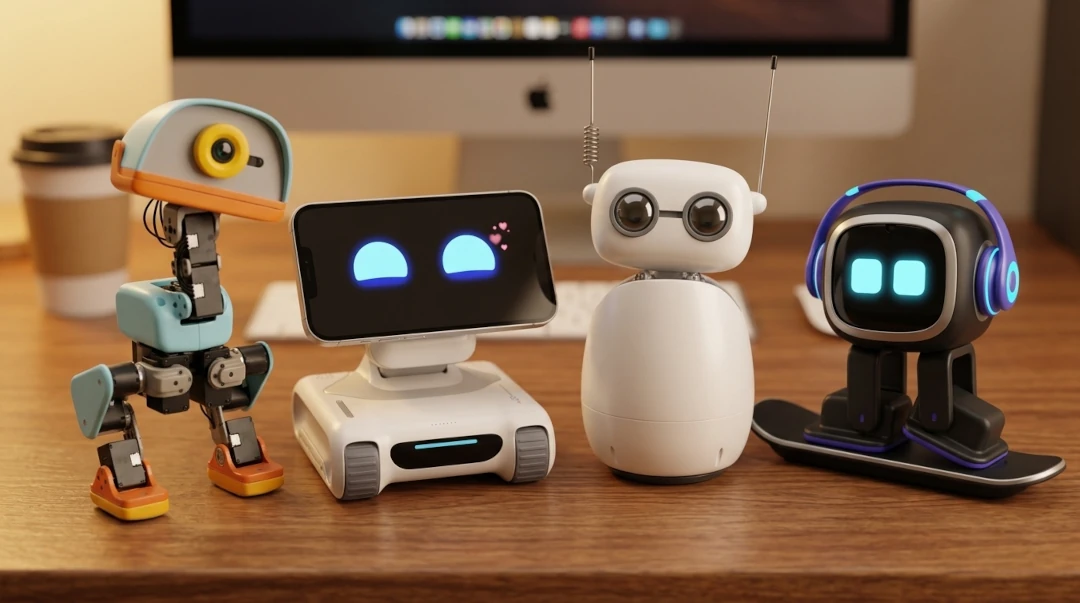 MicroDuck vs EMO vs LOOI vs Reachy Mini: Four Very Different Ideas of a Desktop Robot